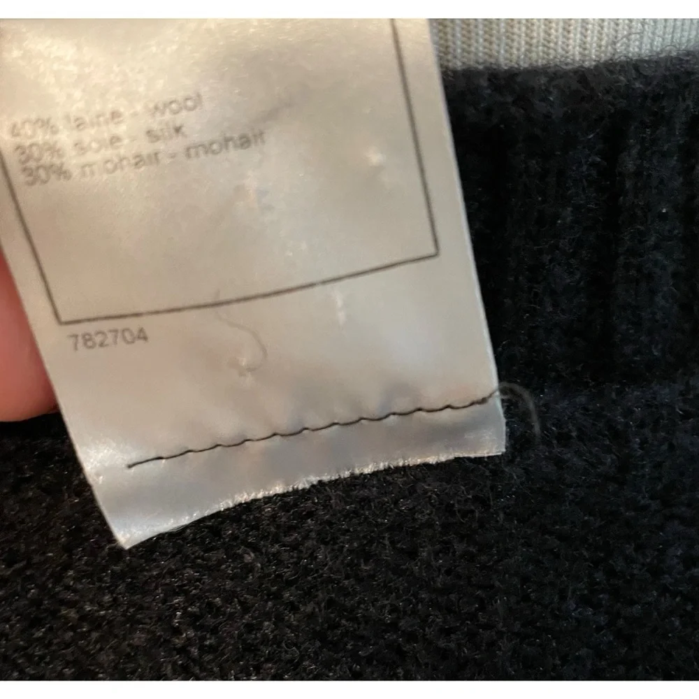 CHANEL Charcoal Grey Signature Button Short Sleeve Cardigan Sweater